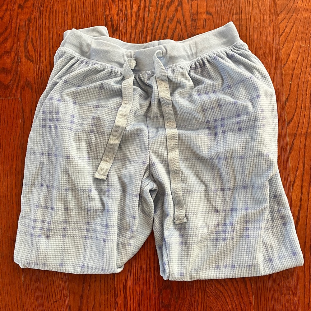 Pastel blue plaid pajama pants